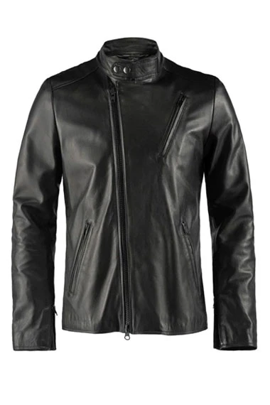 Tony Stark Robert Downey Jr Iron Man Biker Black Leather Jacket