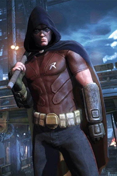 Robin Batman Arkham City Timothy Drake Burgundy Cosplay Vest