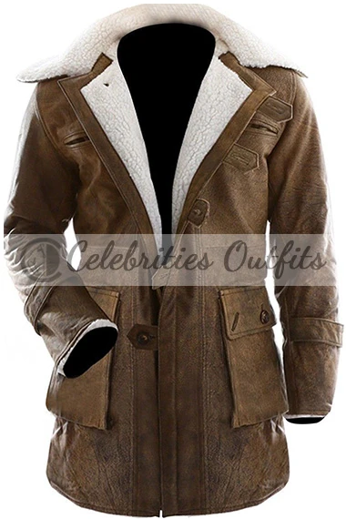 Batman The Dark Knight Rises Bane Tom Hardy Brown Trench Coat
