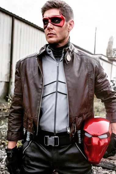 Batman Under the Red Hood Jason Todd Jensen Ackles Jacket red-hood-jensen-ackles-brown-leather-jacket