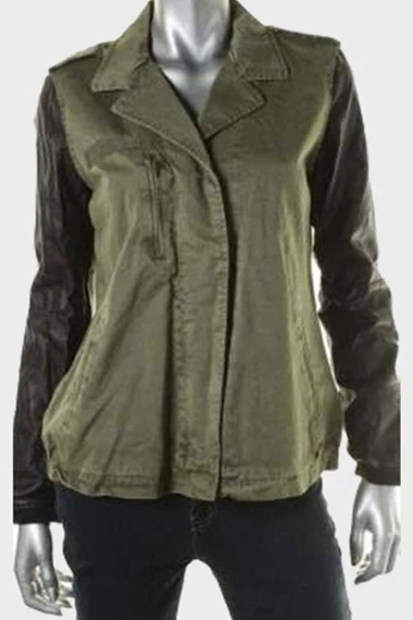 Louise Simona Brown Behind Her Eyes Green Cotton Jacket