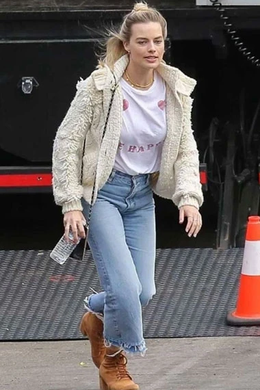 Margot Robbie Birds Of Prey Shooting Casual Knitted Cardigan