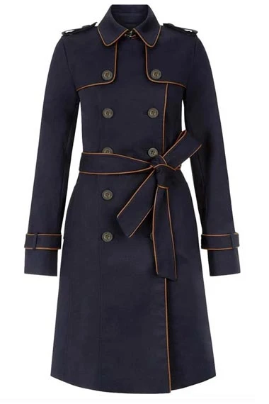 Lynn Pierce Christine Adams Black Lightning Blue Trench Coat