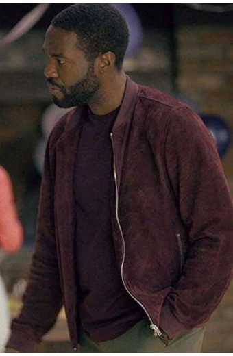 Yahya Abdul-Mateen Black Mirror Karl Maroon Bomber Jacket black-mirror-yahya-bomber-jacket