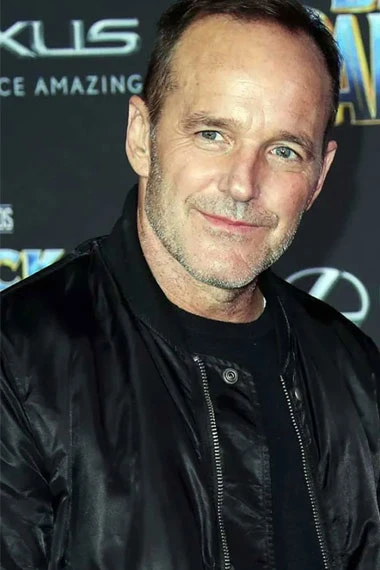 Marvel Black Panther Premiere Clark Gregg Black Satin Jacket