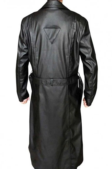 Eric Brooks Wesley Snipes Blade Black Leather Long Trench Coat blade-wesley-snipes-trench-coat