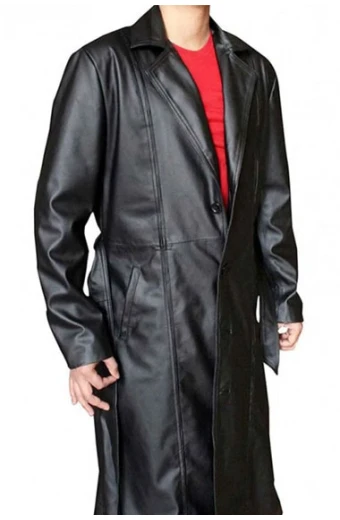 Eric Brooks Wesley Snipes Blade Black Leather Long Trench Coat blade-wesley-snipes-trench-coat