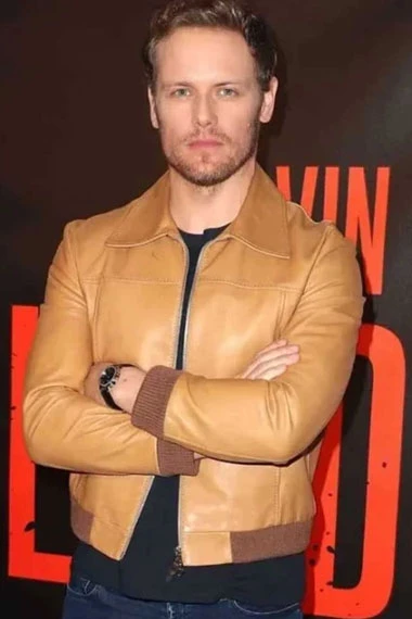 Sam Heughan Vin Diesel Bloodshot Premiere Jimmy Dalton Jacket