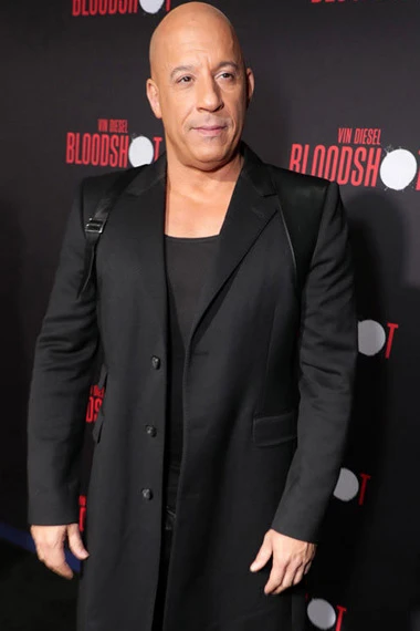 Vin Diesel Bloodshot Premiere Ray Garrison Black Trench Coat