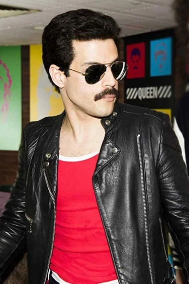 Freddie Mercury Bohemian Rhapsody Biker Black Leather Jacket