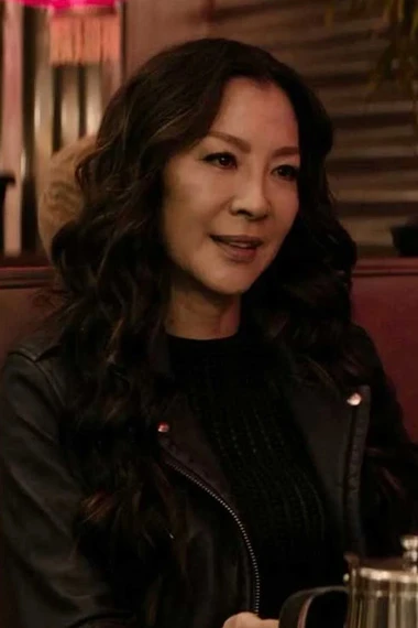 Dai Feng Michelle Yeoh Boss Level Biker Black Leather Jacket