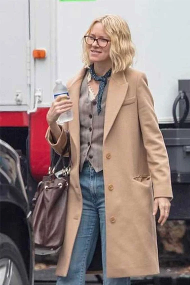 Jemma Wells Naomi Watts Boss Level Beige Cotton Trench Coat