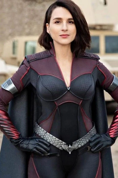 Aya Cash The Boys Stormfront Maroon Cosplay Leather Jacket