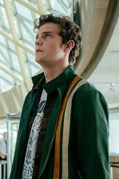 Jack Quaid The Boys Hughie Campbell Striped Cotton Jacket