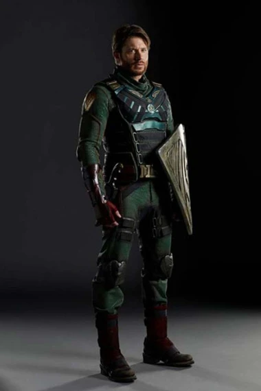 The Boys TV Show Jensen Ackles Soldier Boy Green Leather Vest
