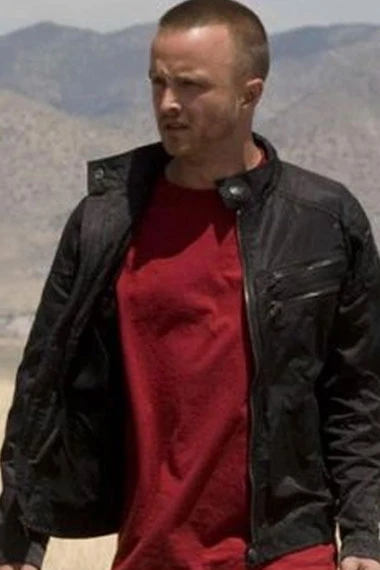 Breaking Bad Jesse Pinkman Aaron Paul Biker Leather Jacket