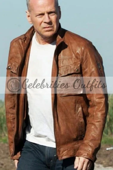 Bruce Willis Looper Movie Old Joe Brown Leather Jacket