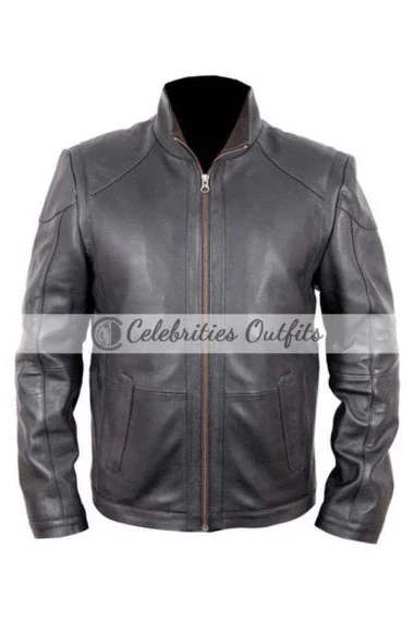 Bruce Willis Red Frank Mosses Bomber Black Leather Jacket