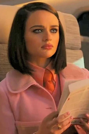Joey King The Prince Bullet Train Womens Pink Wool Coat