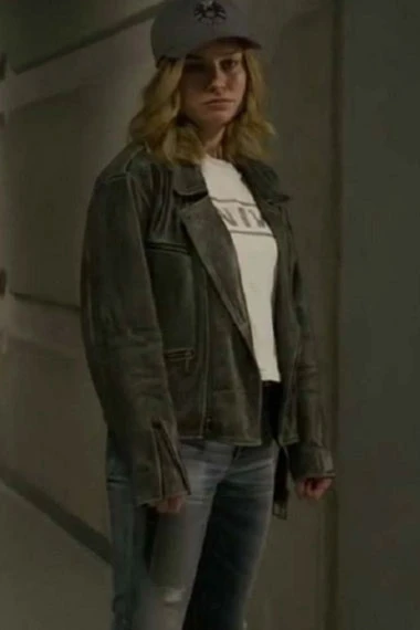 Brie Larson Carol Danvers Captain Marvel Distressed Jacket carol-danvers-captain-marvel-jacket