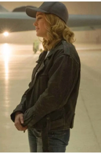 Brie Larson Carol Danvers Captain Marvel Distressed Jacket carol-danvers-captain-marvel-jacket