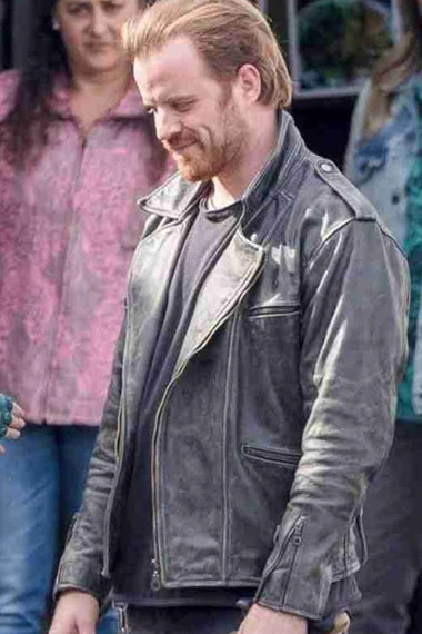 Captain Marvel Robert Kazinsky The Don Biker Distressed Jacket