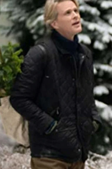 Myles Cary Elwes A Castle for Christmas Black Quilted Jacket