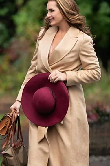 Sophie Brooke Shields A Castle For Christmas Beige Trench Coat