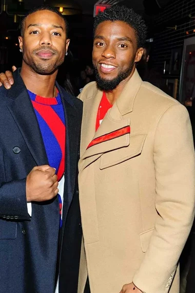 Chadwick Boseman Long Beige Trench Coat