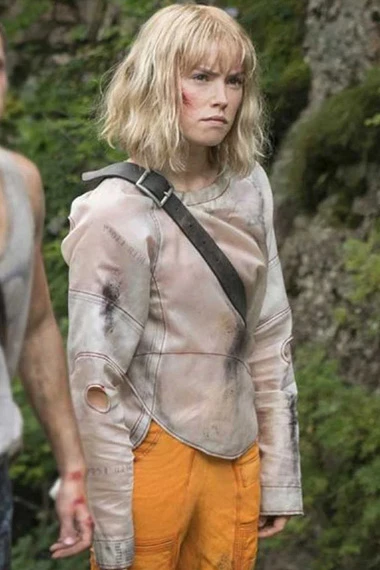 Viola Eade Daisy Ridley Chaos Walking White Leather Jacket