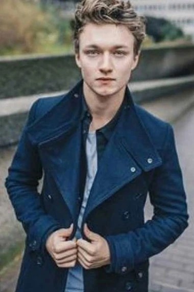 Harrison Osterfield Chaos Walking Farnbranch Blue Trench Coat