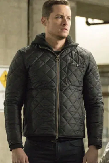 Jesse Lee Soffer Chicago PD Jay Halstead Black Quilted Jacket