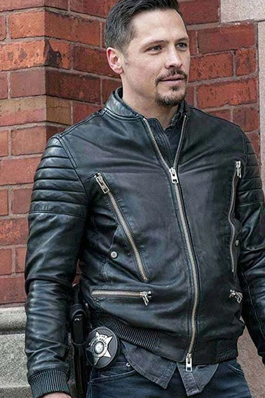 Chicago PD Nick Wechsler Kenny Rixton Biker Leather Jacket