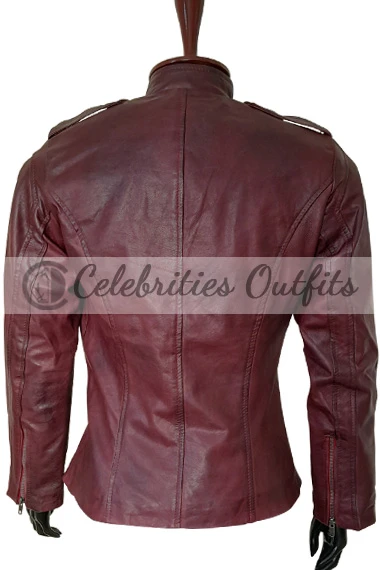 Chicago PD Sophia Bush Erin Lindsay Maroon Leather Jacket sophia-bush-chicago-pd-leather-jacket