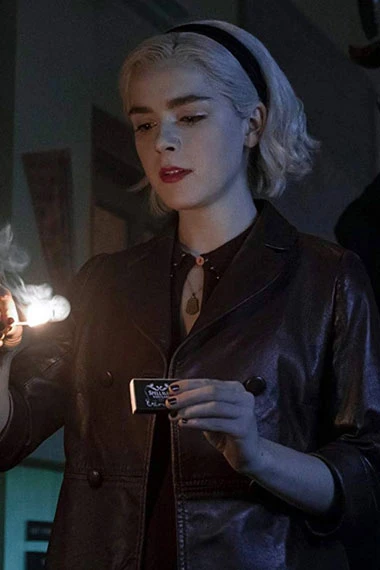 Kiernan Shipka Chilling Adventures Sabrina Brown Trench Coat