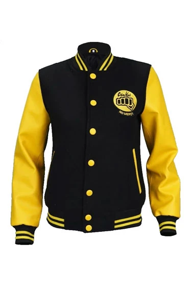 Cobra Kai Karate Kid No Mercy Yellow Bomber Varsity Jacket