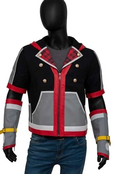 Sora Kingdom Hearts Haley Joel Osment Black Cosplay Jacket