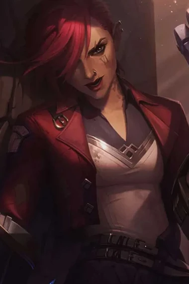 Hailee League of Legends Arcane Vi Red Leather Jacket