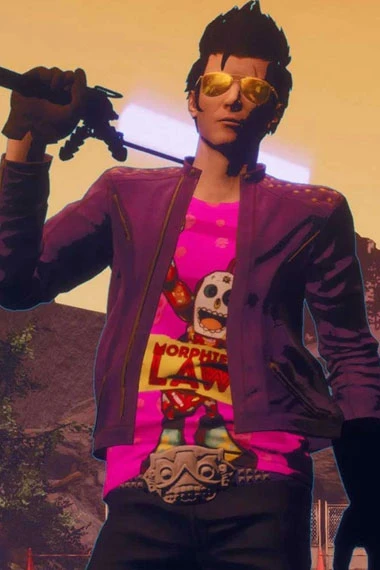 No More Heroes Travis Strikes Again Purple Cosplay Jacket
