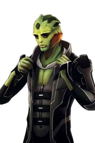 Thane Krios Mass Effect Gaming Black Cosplay Leather Jacket