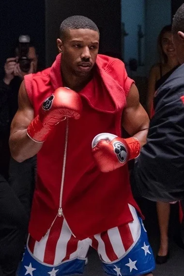 Adonis Johnson Michael B Jordan Creed Hooded Red Cotton Vest