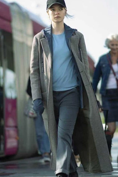 Esme Creed Miles Hanna Checked White Cotton Trench Coat