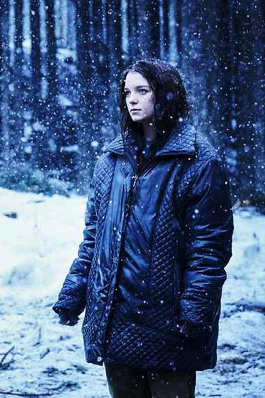 Esme Creed Miles Hanna TV Series Black Quilted Leather Jacket