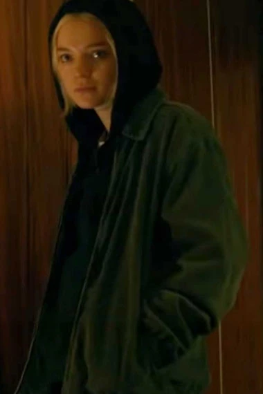 Esme Creed Miles Hanna TV Series Black Bomber Wool Jacket