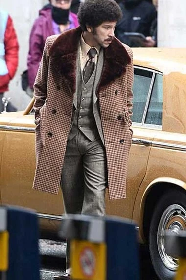 Jasper Joel Fry Cruella Pink Checked Plaid Cotton Trench Coat