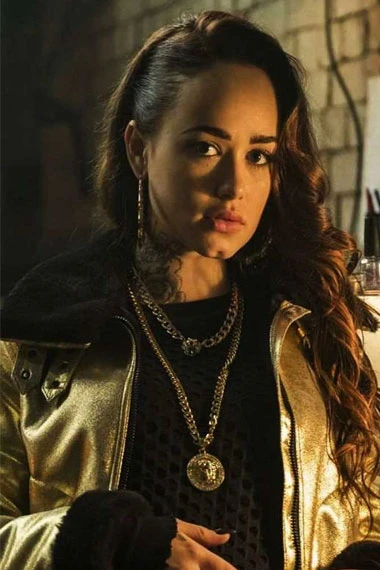 Rose Williams Curfew Faith Palladino Golden Bomber Jacket