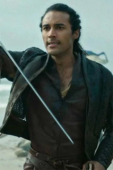 Devon Terrell King Arthur Cursed Black Quilted Leather Vest