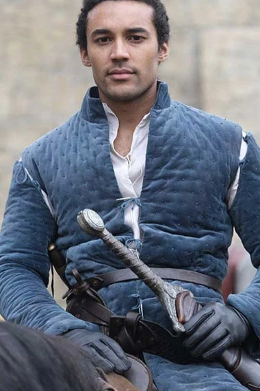 Cursed TV Series King Arthur Devon Terrell Blue Cotton Jacket