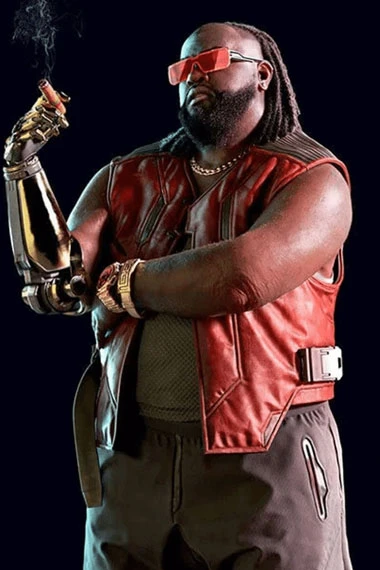 Cyberpunk 2077 Gaming Dexter DeShawn Red Cosplay Leather Vest