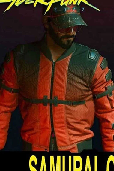 Cyberpunk 2077 Video Game Samurai Bomber Red Cosplay Jacket